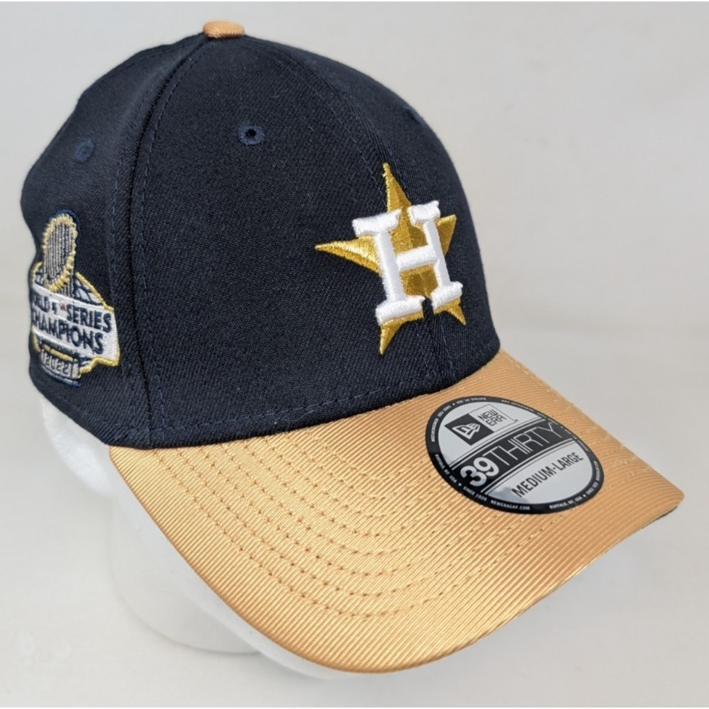 New Era Houston Astros 2022 World Series Champions Gold Hat Size Medium Large